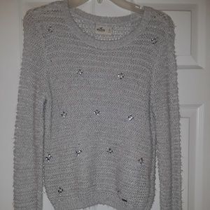 Hollister Women's Tan with Sparkle Sweater